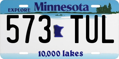 MN license plate 573TUL