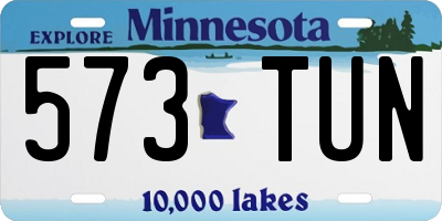 MN license plate 573TUN