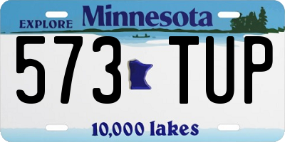 MN license plate 573TUP