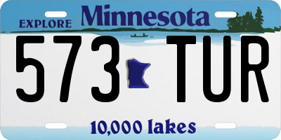 MN license plate 573TUR