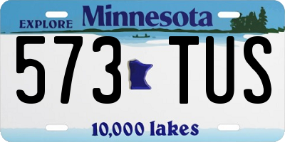 MN license plate 573TUS