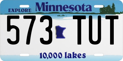 MN license plate 573TUT