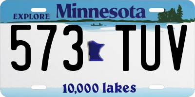 MN license plate 573TUV