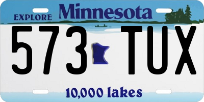 MN license plate 573TUX