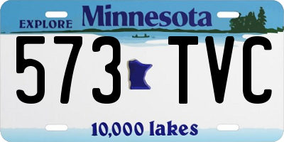 MN license plate 573TVC