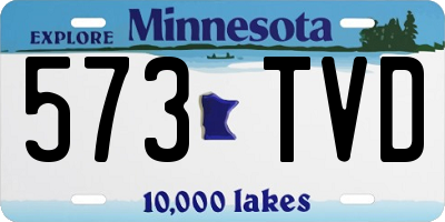 MN license plate 573TVD