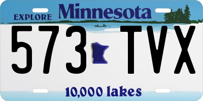 MN license plate 573TVX
