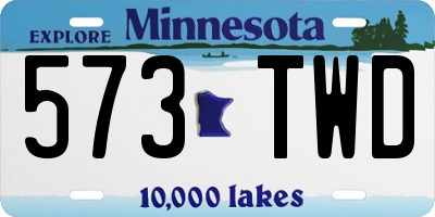 MN license plate 573TWD