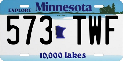 MN license plate 573TWF