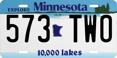 MN license plate 573TWO