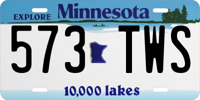 MN license plate 573TWS