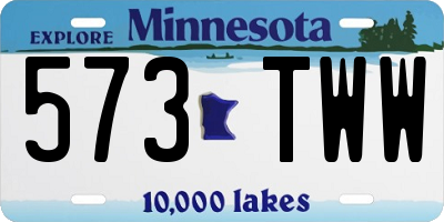 MN license plate 573TWW