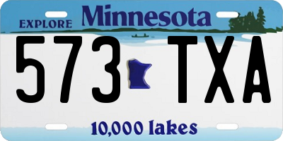 MN license plate 573TXA