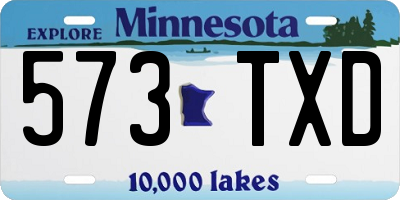 MN license plate 573TXD