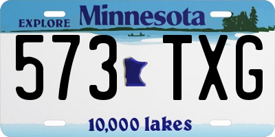 MN license plate 573TXG