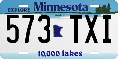 MN license plate 573TXI