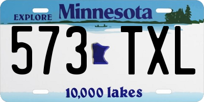 MN license plate 573TXL