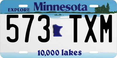 MN license plate 573TXM
