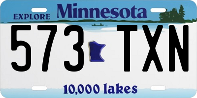 MN license plate 573TXN