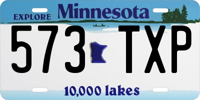 MN license plate 573TXP