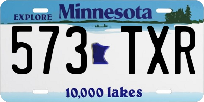 MN license plate 573TXR