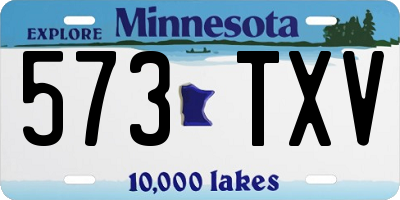 MN license plate 573TXV