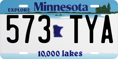 MN license plate 573TYA