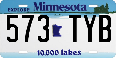MN license plate 573TYB
