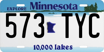 MN license plate 573TYC