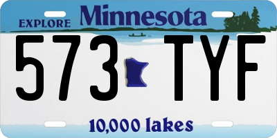 MN license plate 573TYF