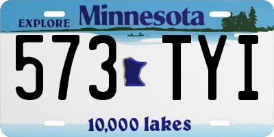 MN license plate 573TYI