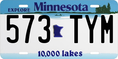 MN license plate 573TYM