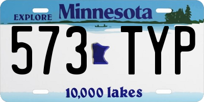 MN license plate 573TYP