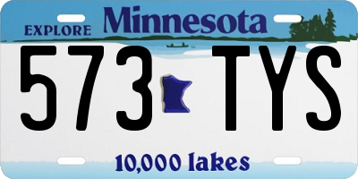 MN license plate 573TYS