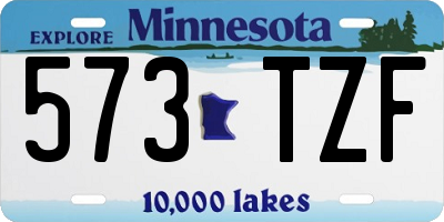 MN license plate 573TZF
