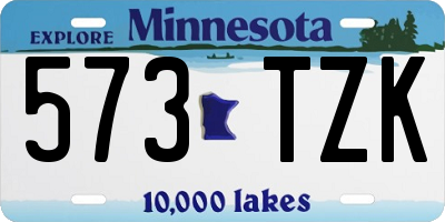 MN license plate 573TZK