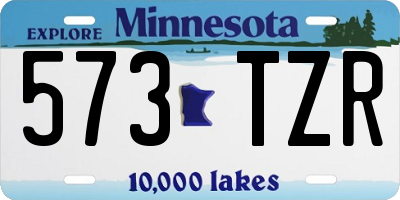 MN license plate 573TZR