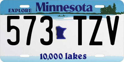 MN license plate 573TZV