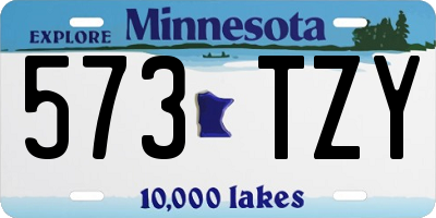 MN license plate 573TZY