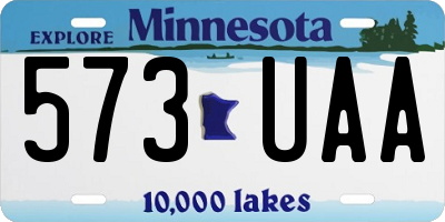 MN license plate 573UAA