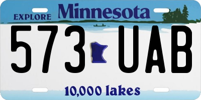 MN license plate 573UAB