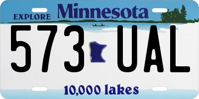 MN license plate 573UAL