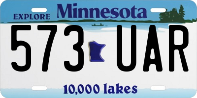 MN license plate 573UAR