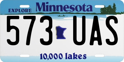 MN license plate 573UAS