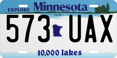 MN license plate 573UAX