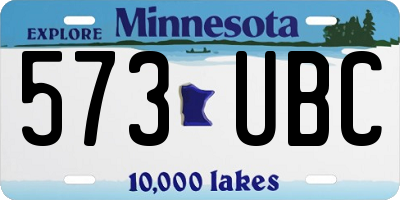 MN license plate 573UBC