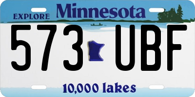 MN license plate 573UBF