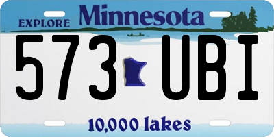 MN license plate 573UBI