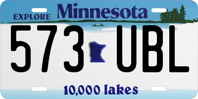 MN license plate 573UBL