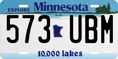 MN license plate 573UBM